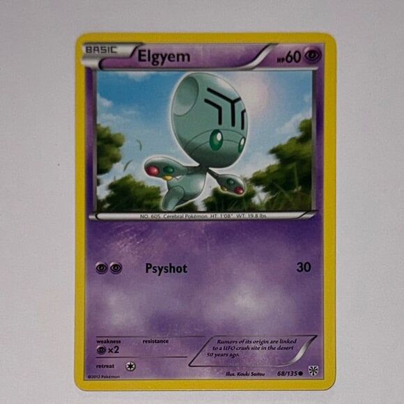 POKEMON CARD: Elgyem #68/135 (Pokemon Plasma Storm) - Picture 1 of 2